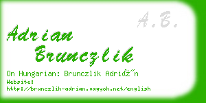 adrian brunczlik business card